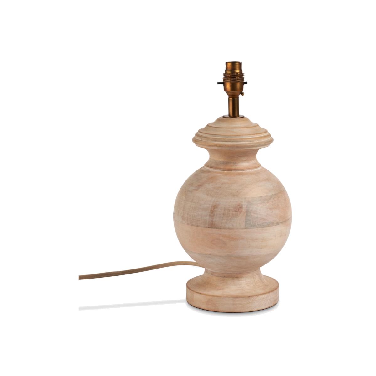 John Lewis Mango Wood Lamp Base, White Wash – image 1