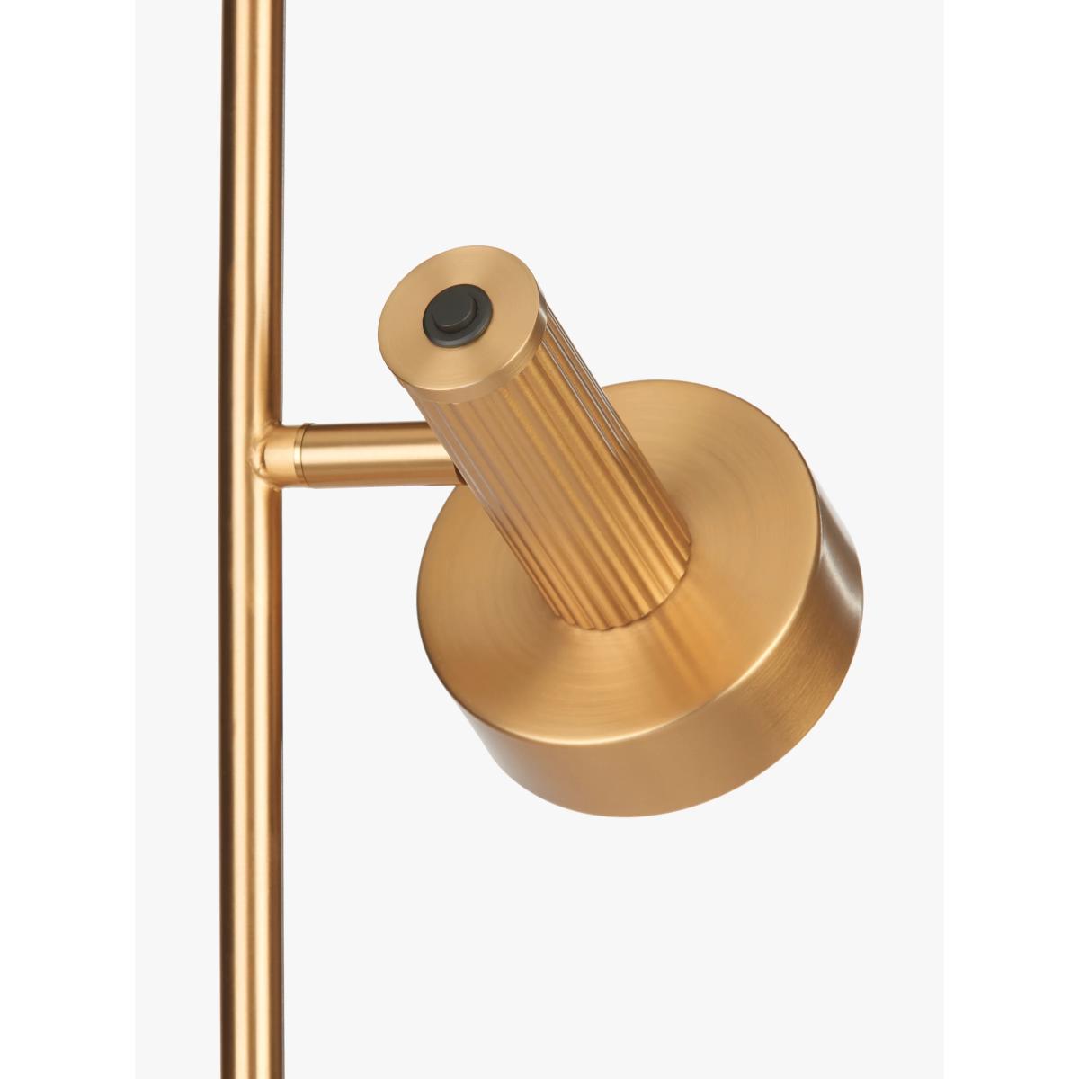 John Lewis Leighton 3 Adjustable Light Floor Lamp, Warm Antique Brass – image 3