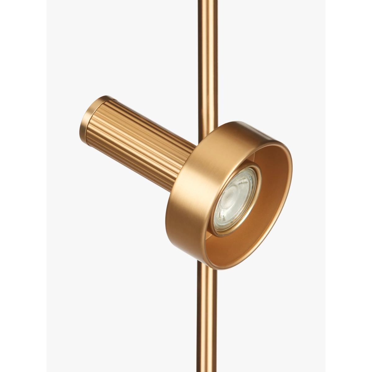 John Lewis Leighton 3 Adjustable Light Floor Lamp, Warm Antique Brass – image 4