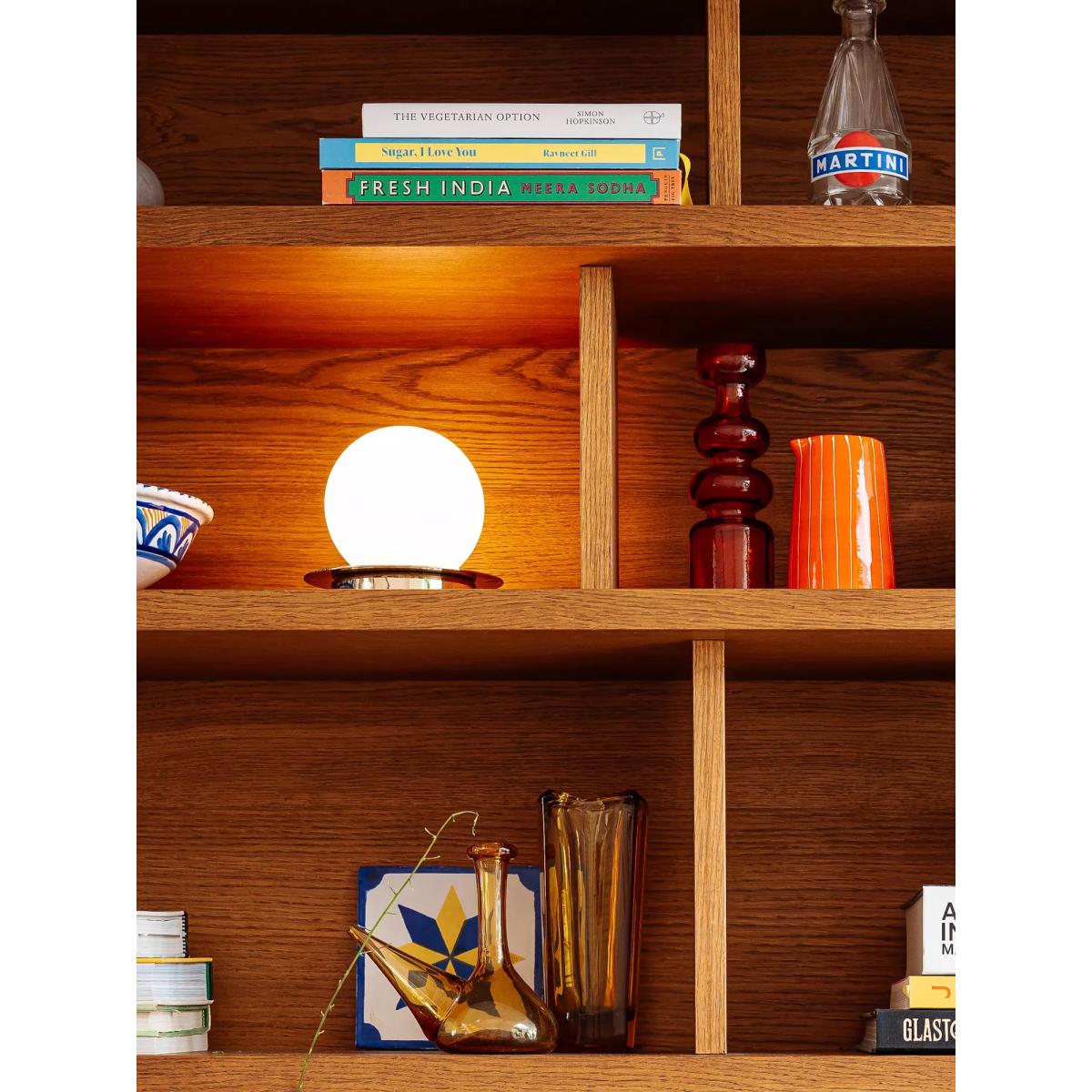 houseof Opal Disk Rechargeable Cordless Table Lamp, Brass – image 7