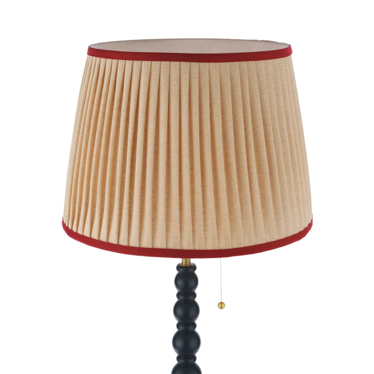 Joules Harewood Pleated Shade Bobbin Floor Lamp, Light Pink – image 3