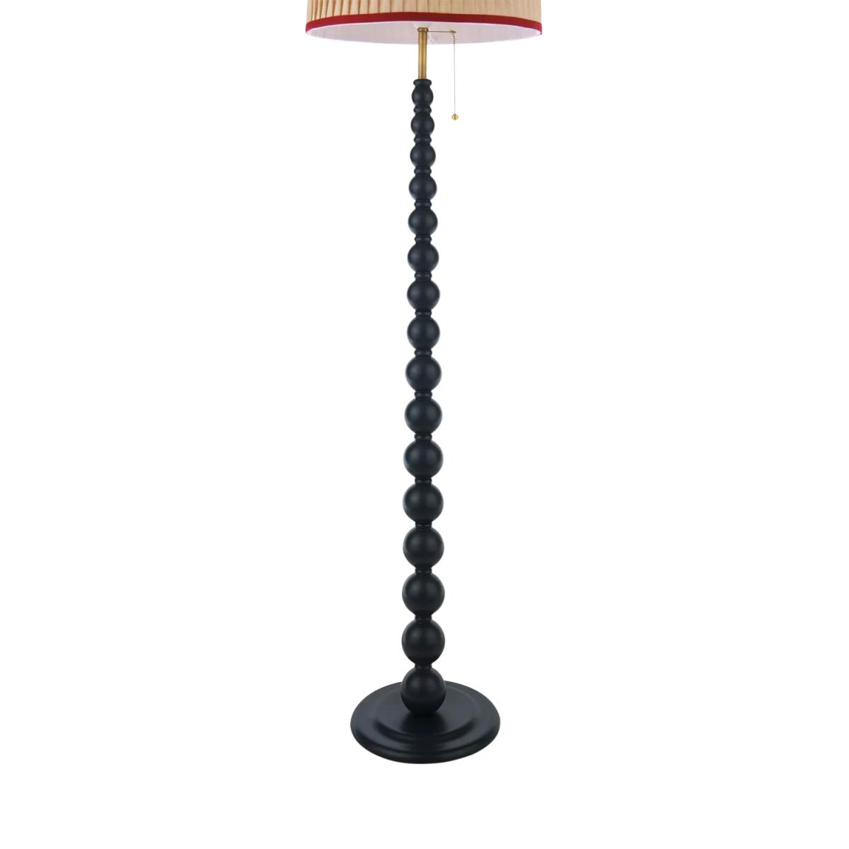 Joules Harewood Pleated Shade Bobbin Floor Lamp, Light Pink – image 5