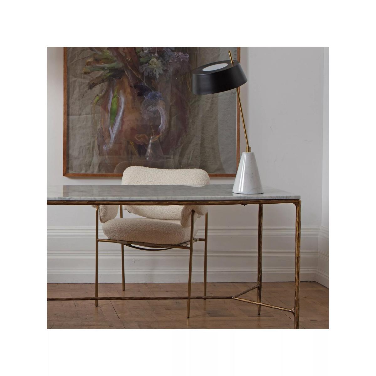 Pure White Lines Montreal Marble Desk Lamp, Black – image 7