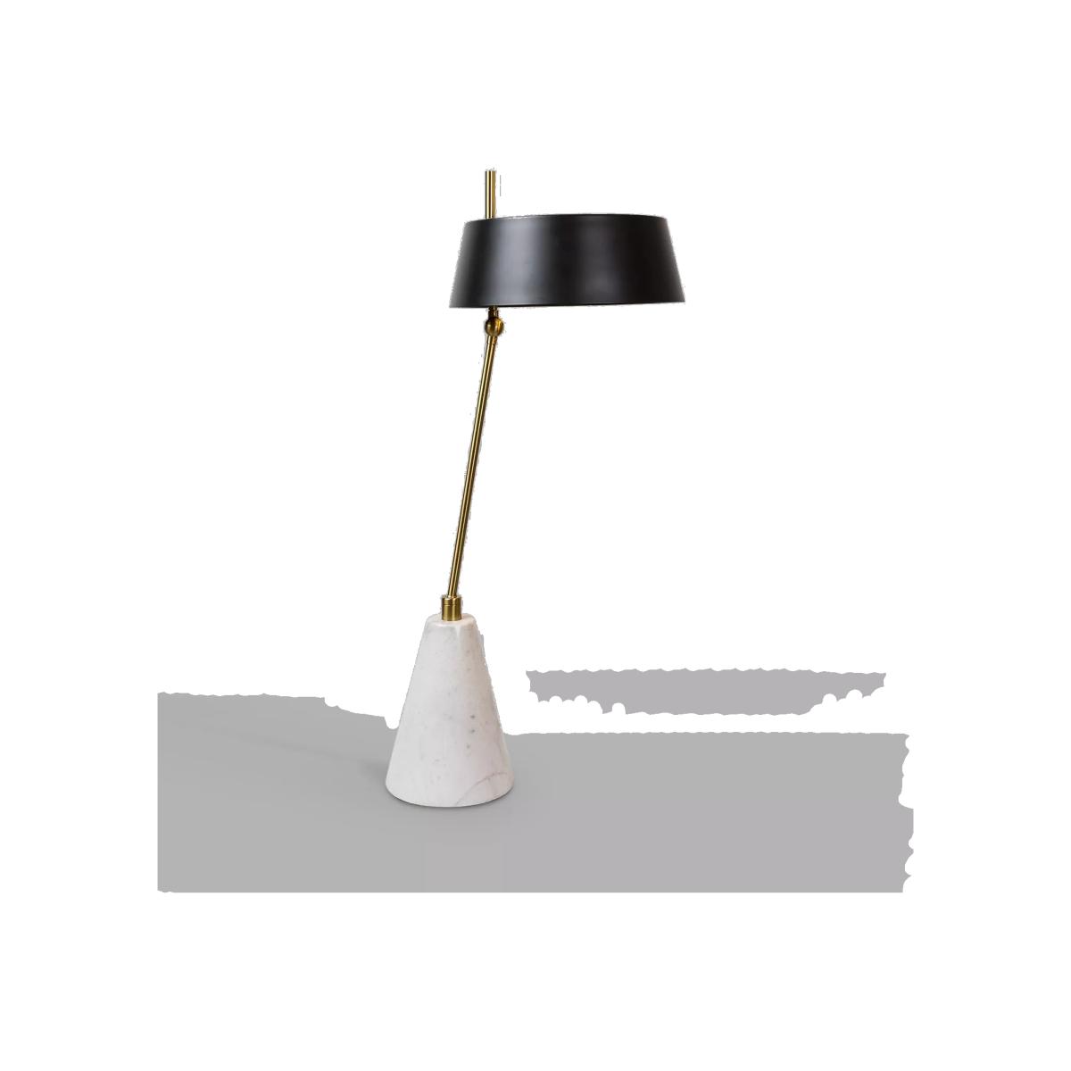 Pure White Lines Montreal Marble Desk Lamp, Black – image 1