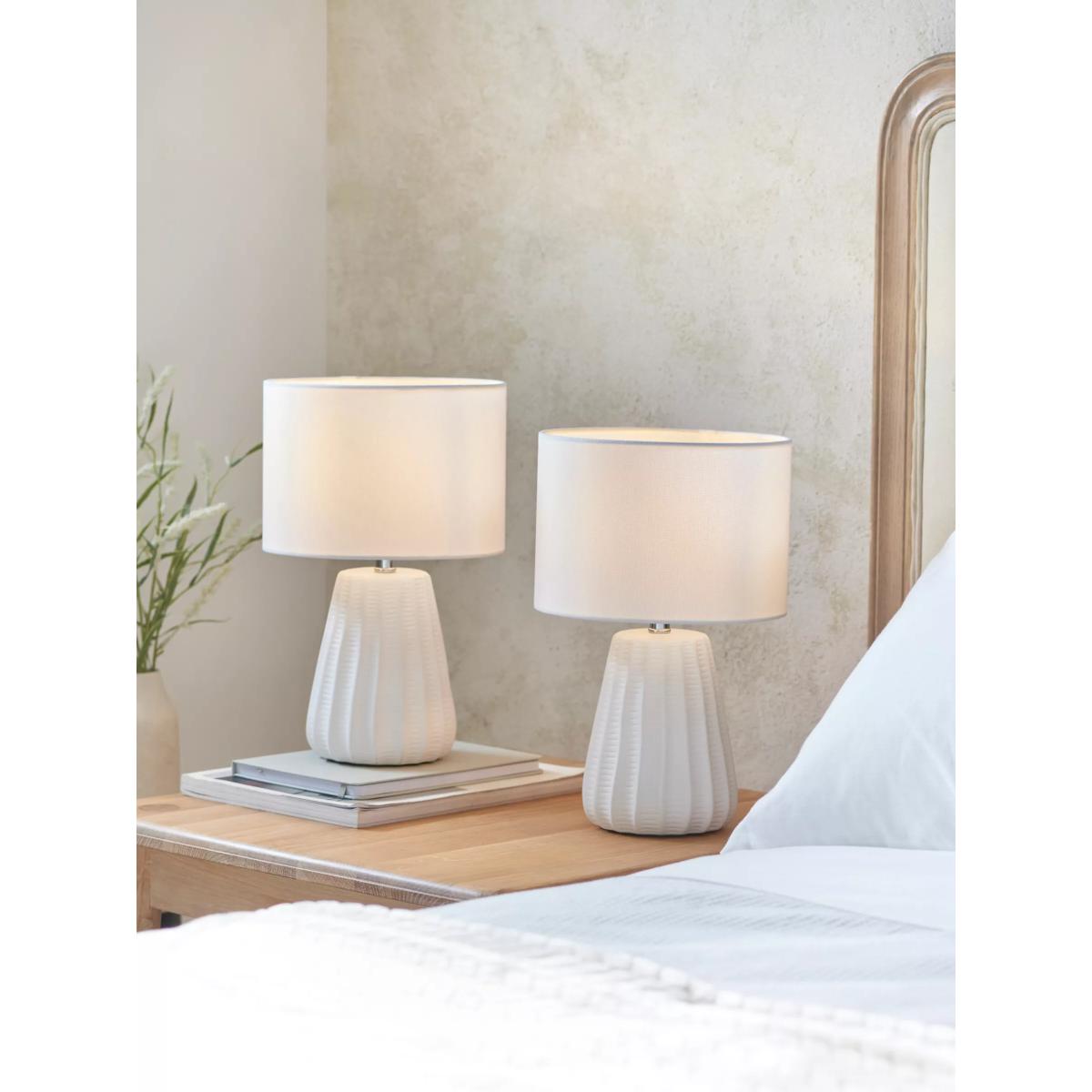 John Lewis Mini Luka Ceramic Table Lamps, Set of 2, White – image 8