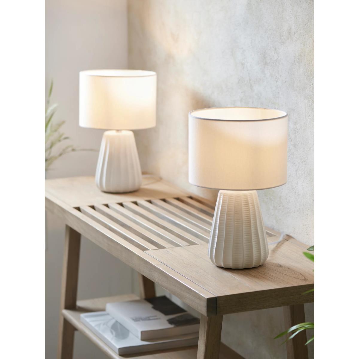 John Lewis Mini Luka Ceramic Table Lamps, Set of 2, White – image 9
