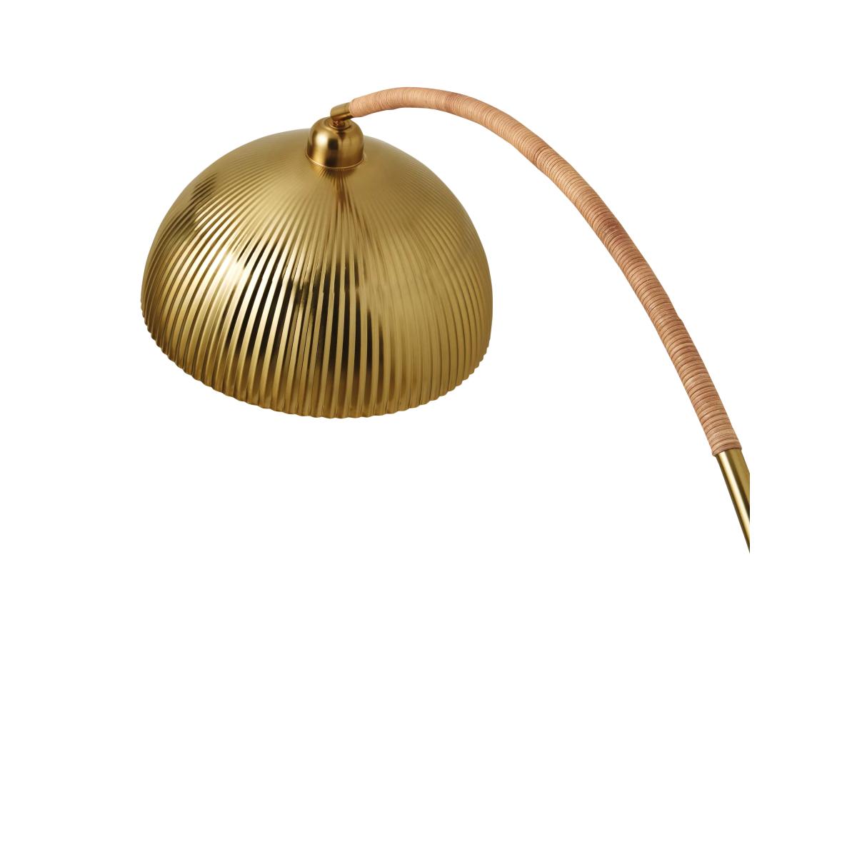 MADE Shell Shade Rattan Wrap Floor Lamp, Antique Brass – image 2