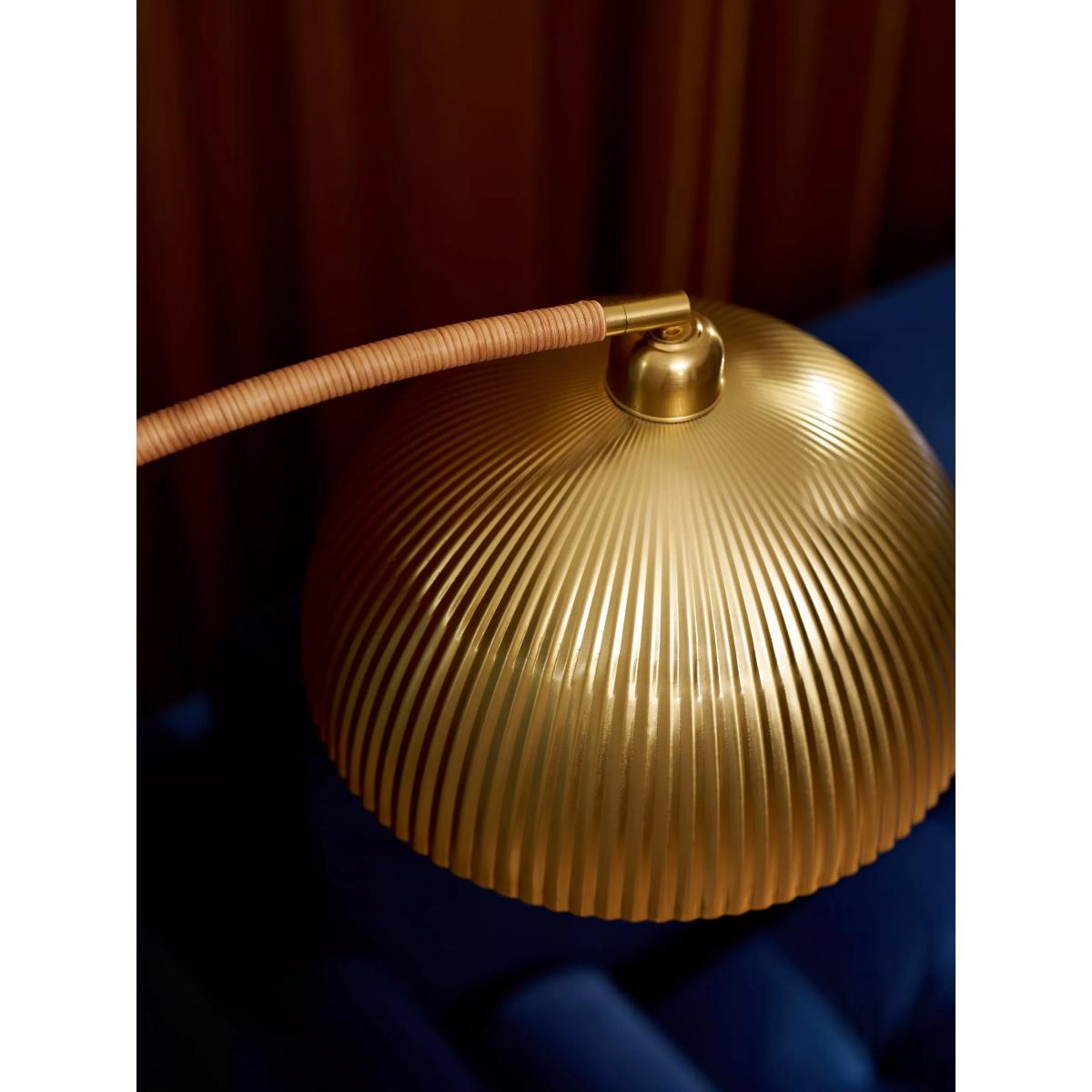 MADE Shell Shade Rattan Wrap Floor Lamp, Antique Brass – image 4