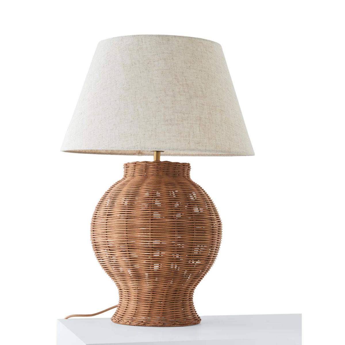 John Lewis Tisse Woven Rattan Bottle Table Lamp – image 3