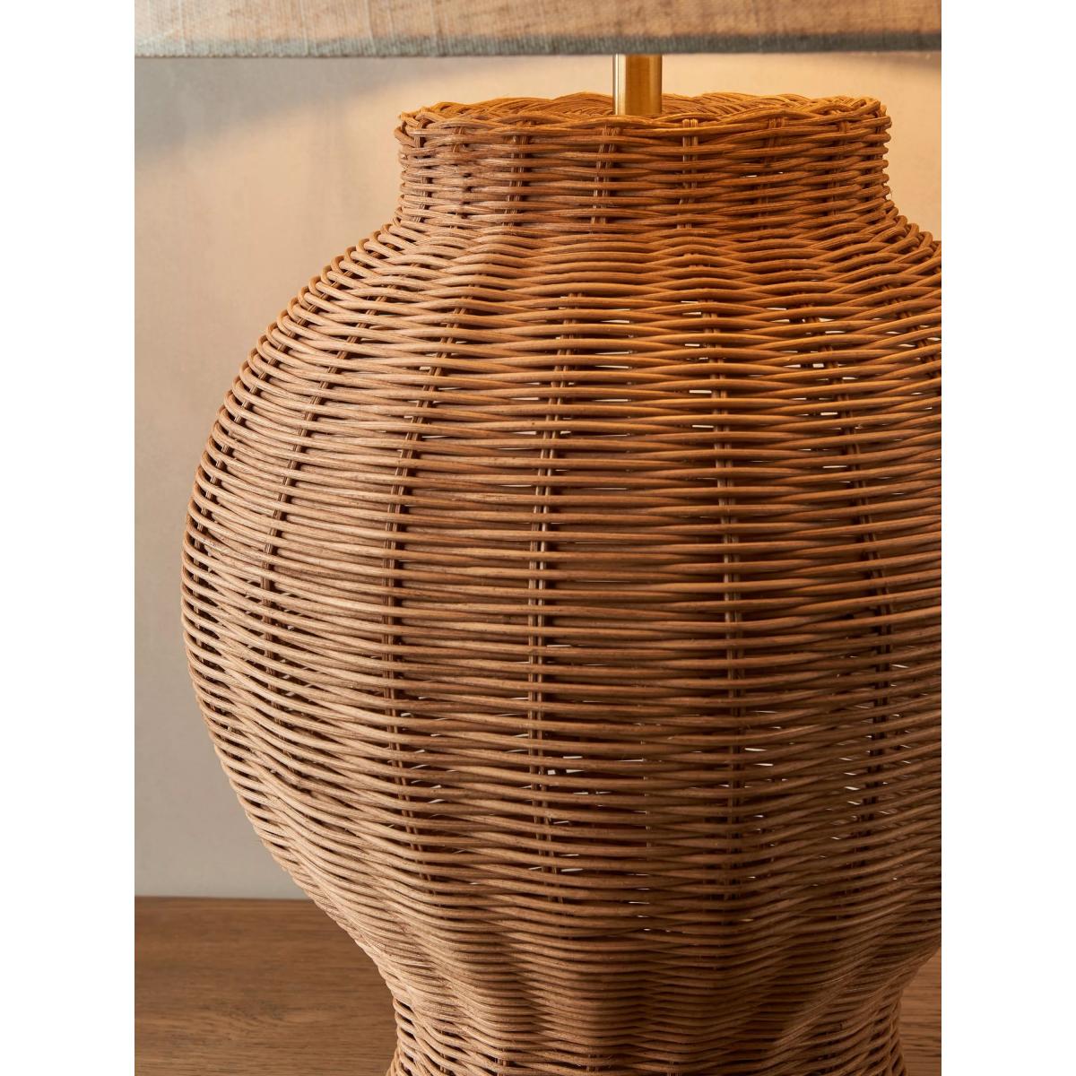 John Lewis Tisse Woven Rattan Bottle Table Lamp – image 5