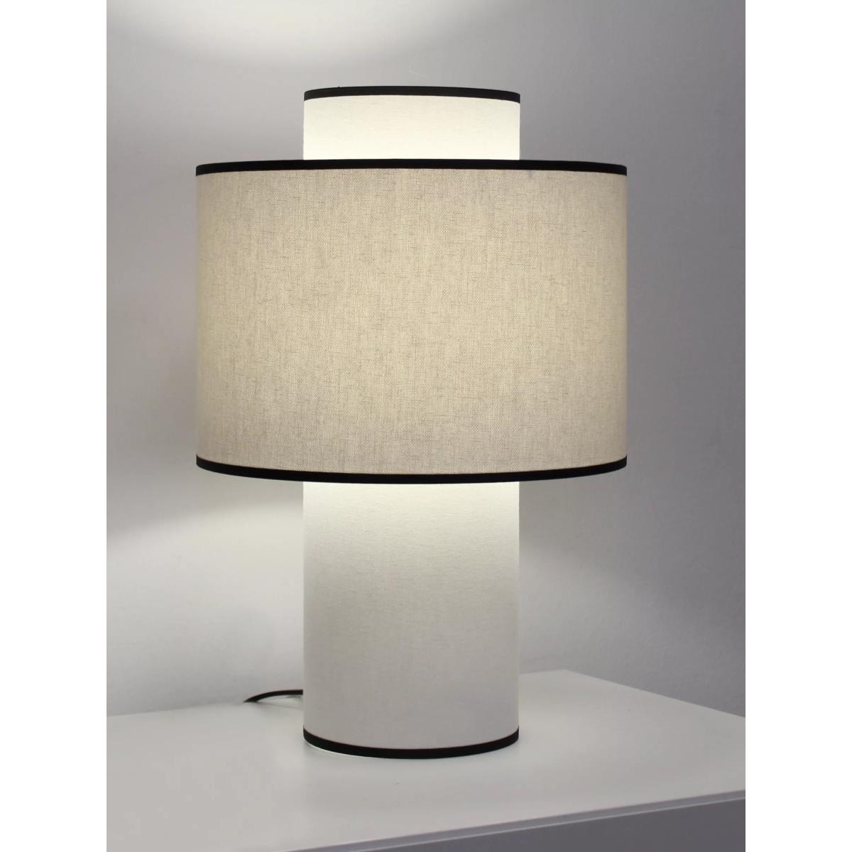 John Lewis Scandi Table Lamp, Off White/Black – image 2