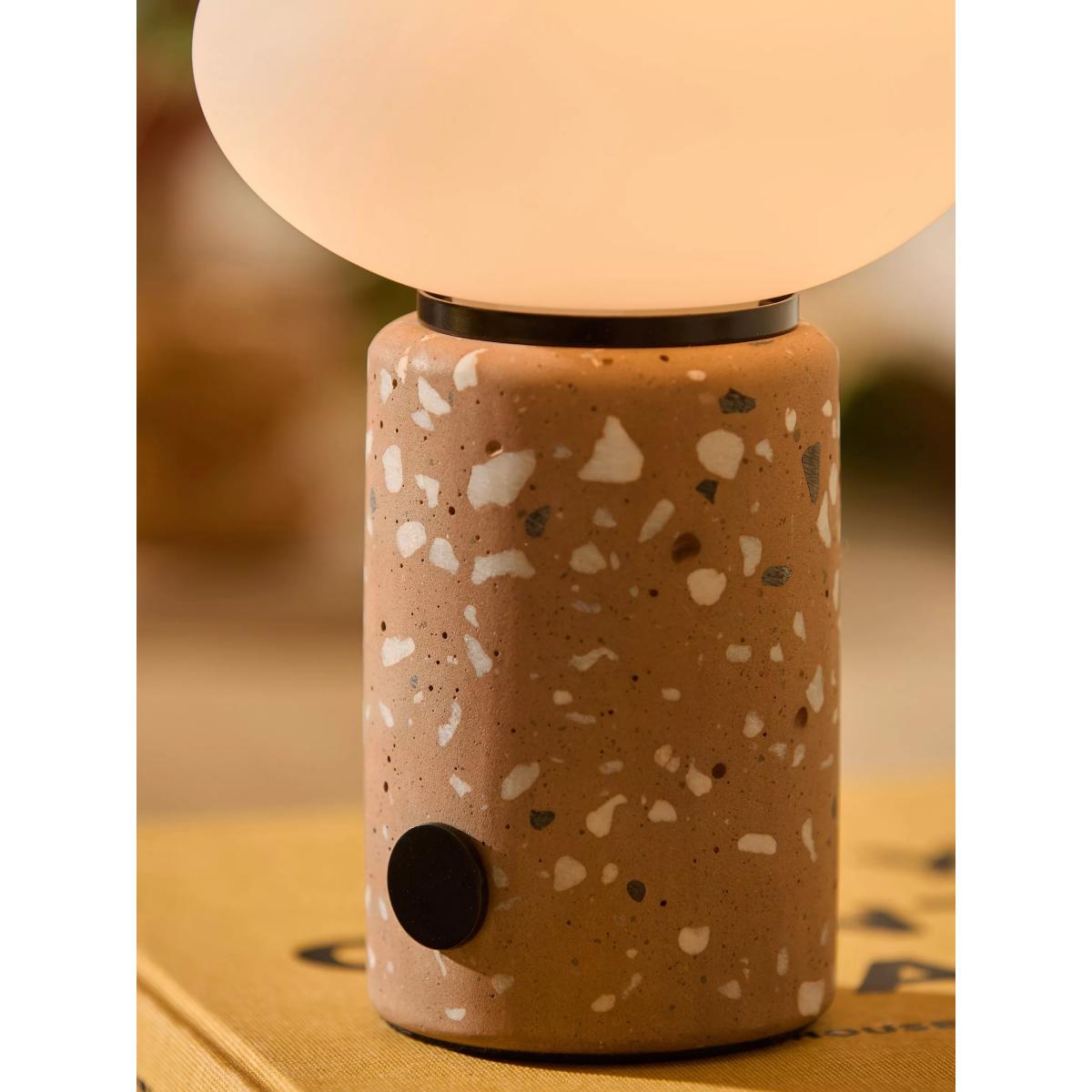 MADE Mirissa Rechargeable Portable Terrazzo Table Lamp, Brown – image 3