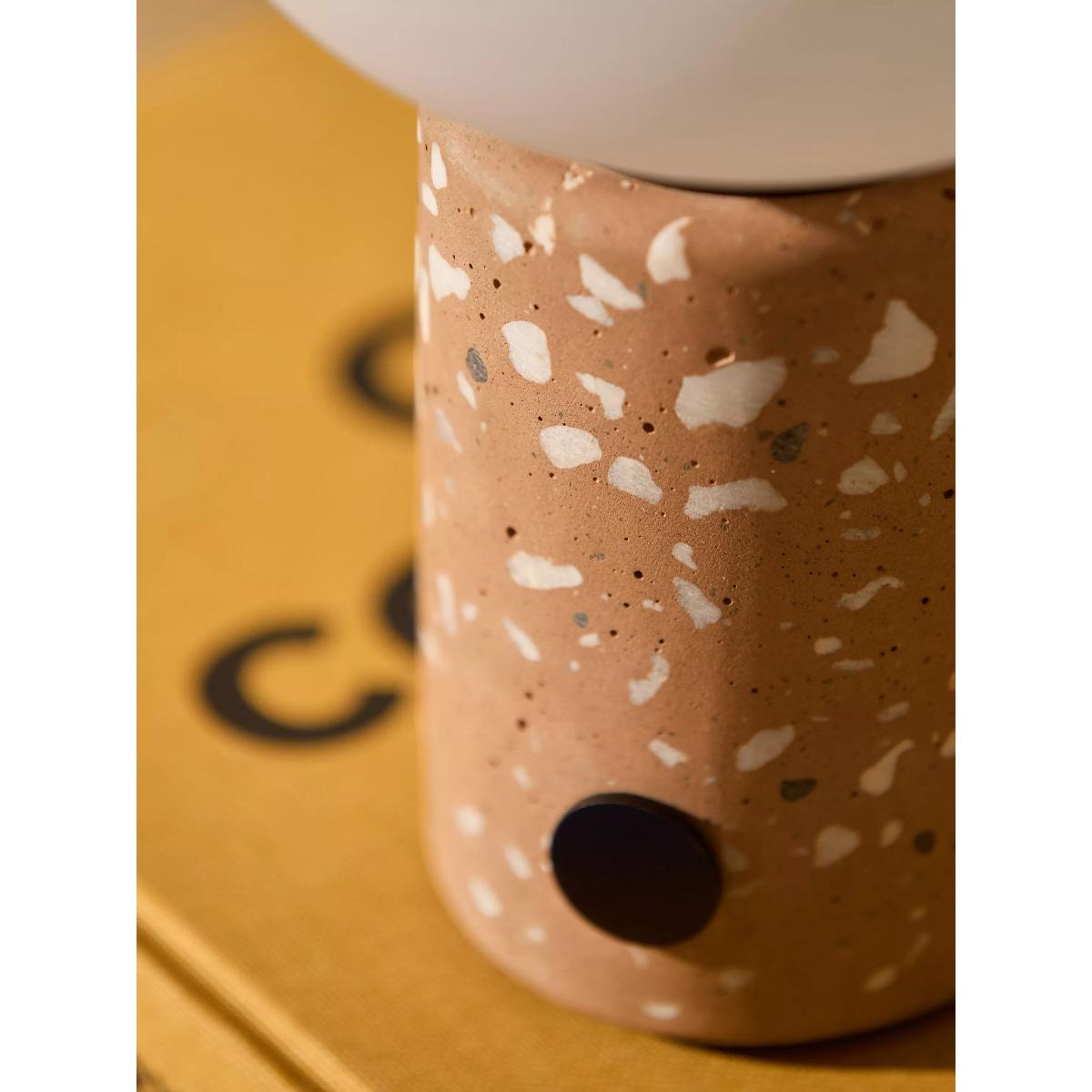 MADE Mirissa Rechargeable Portable Terrazzo Table Lamp, Brown – image 4