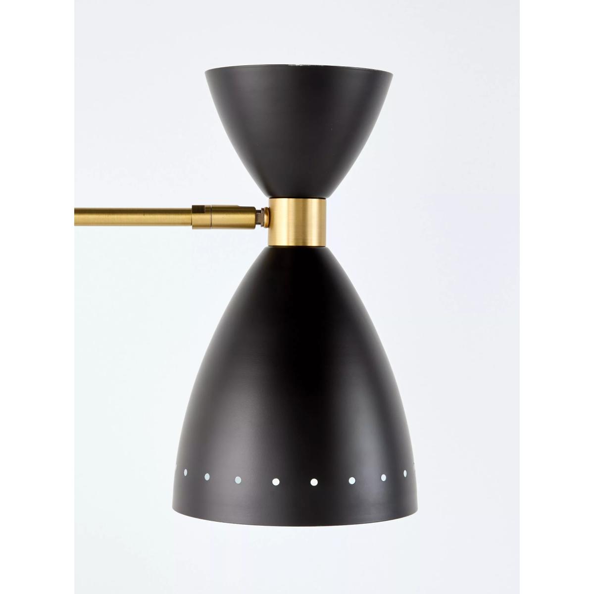 John Lewis Oscar Adjustable Floor Lamp, Black/Gold – image 2