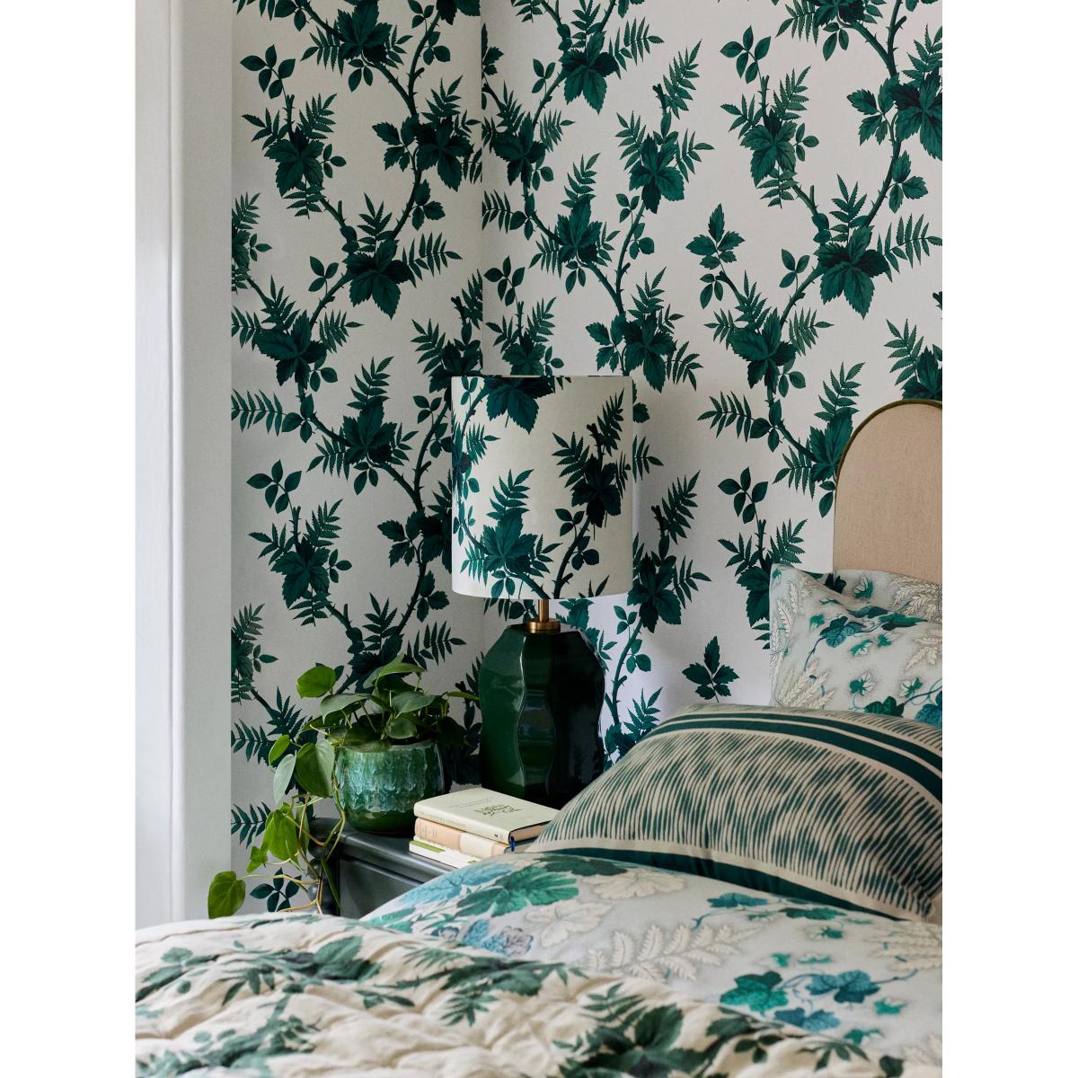 John Lewis X Collagerie Botanical Vine Print Faceted Ceramic Table Lamp, Green – image 2