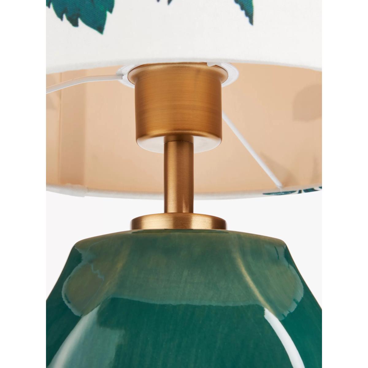 John Lewis X Collagerie Botanical Vine Print Faceted Ceramic Table Lamp, Green – image 4
