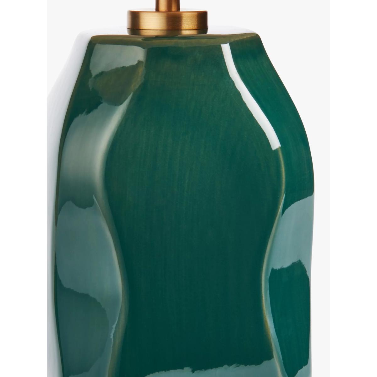 John Lewis X Collagerie Botanical Vine Print Faceted Ceramic Table Lamp, Green – image 5