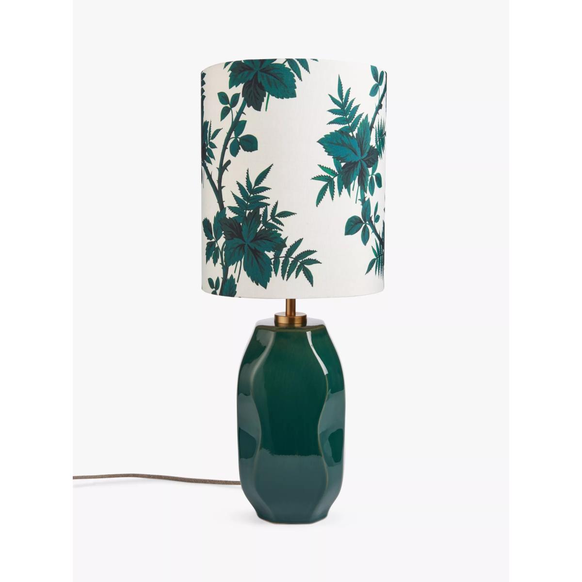 John Lewis X Collagerie Botanical Vine Print Faceted Ceramic Table Lamp, Green – image 7