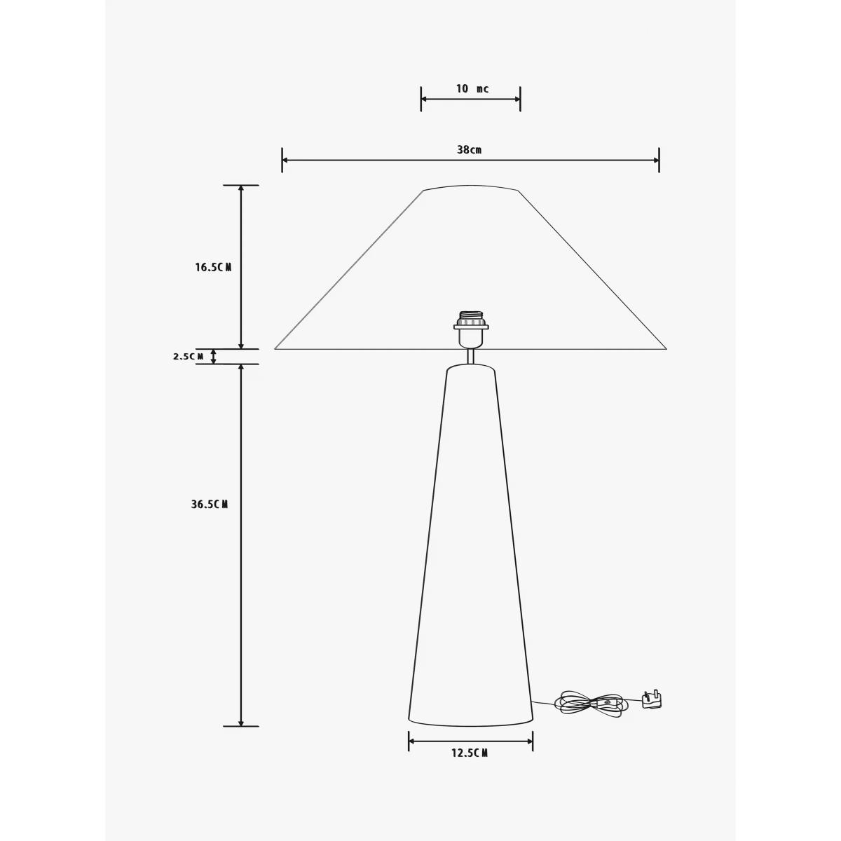 Matthew Williamson Ombre Cone Ceramic Base Table Lamp – image 5