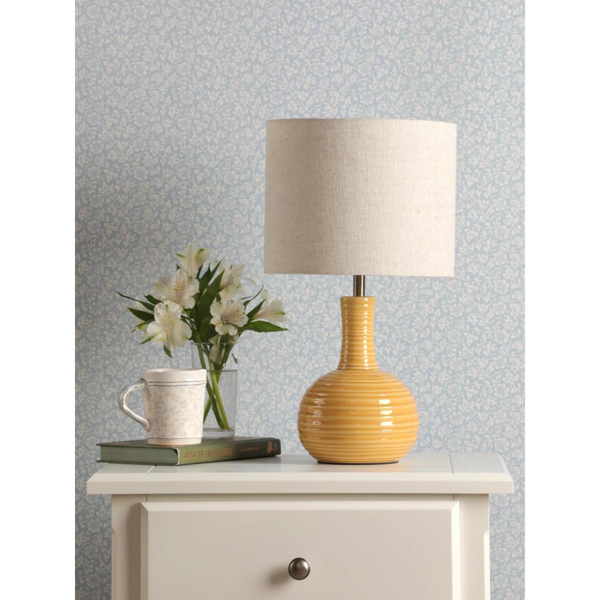 Laura Ashley Padley Glazed Ceramic Base Table Lamp, Ochre – image 2
