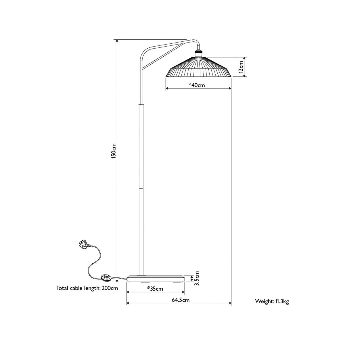 John Lewis Alexandra Glass Floor Lamp, Opal – image 8