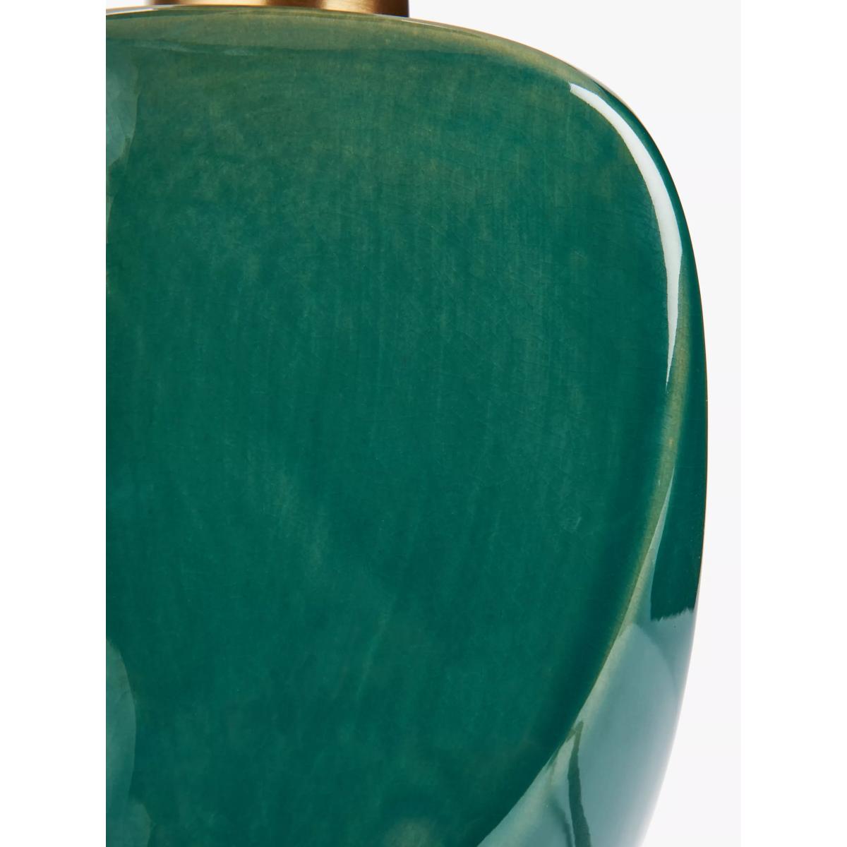 John Lewis X Collagerie Geranium Print Small Faceted Ceramic Table Lamp, Green – image 4