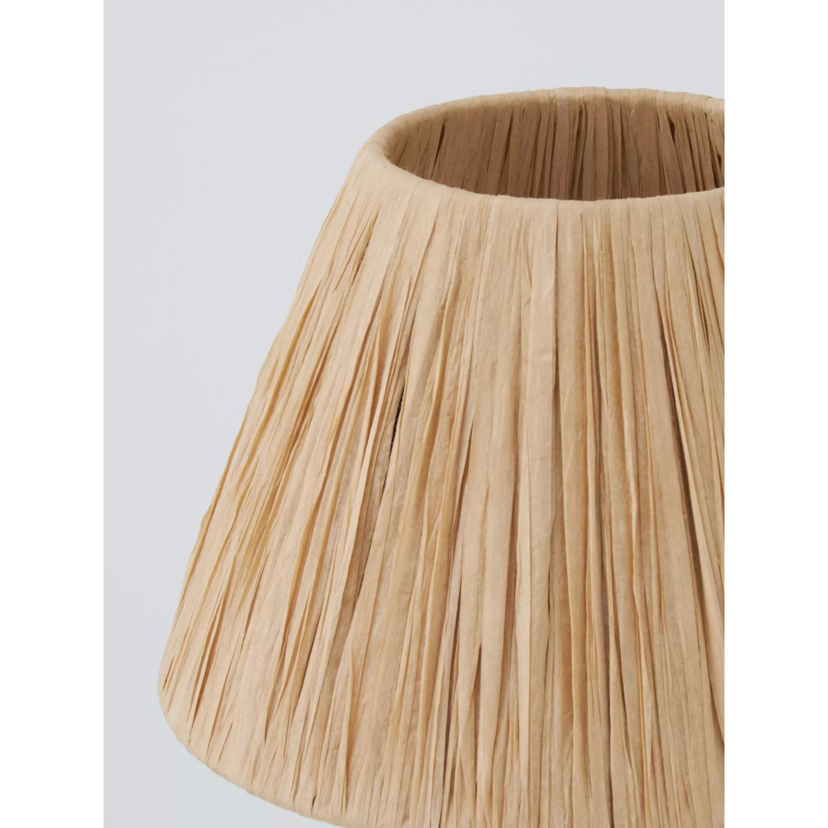 John Lewis Mini Raffia Table Lamp, Black/Natural – image 2