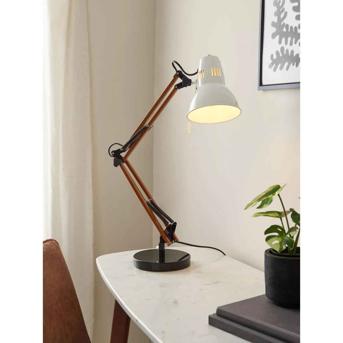 John Lewis x John Cooper Elliot Adjustable Desk Lamp, Black/White/Auburn – image 5