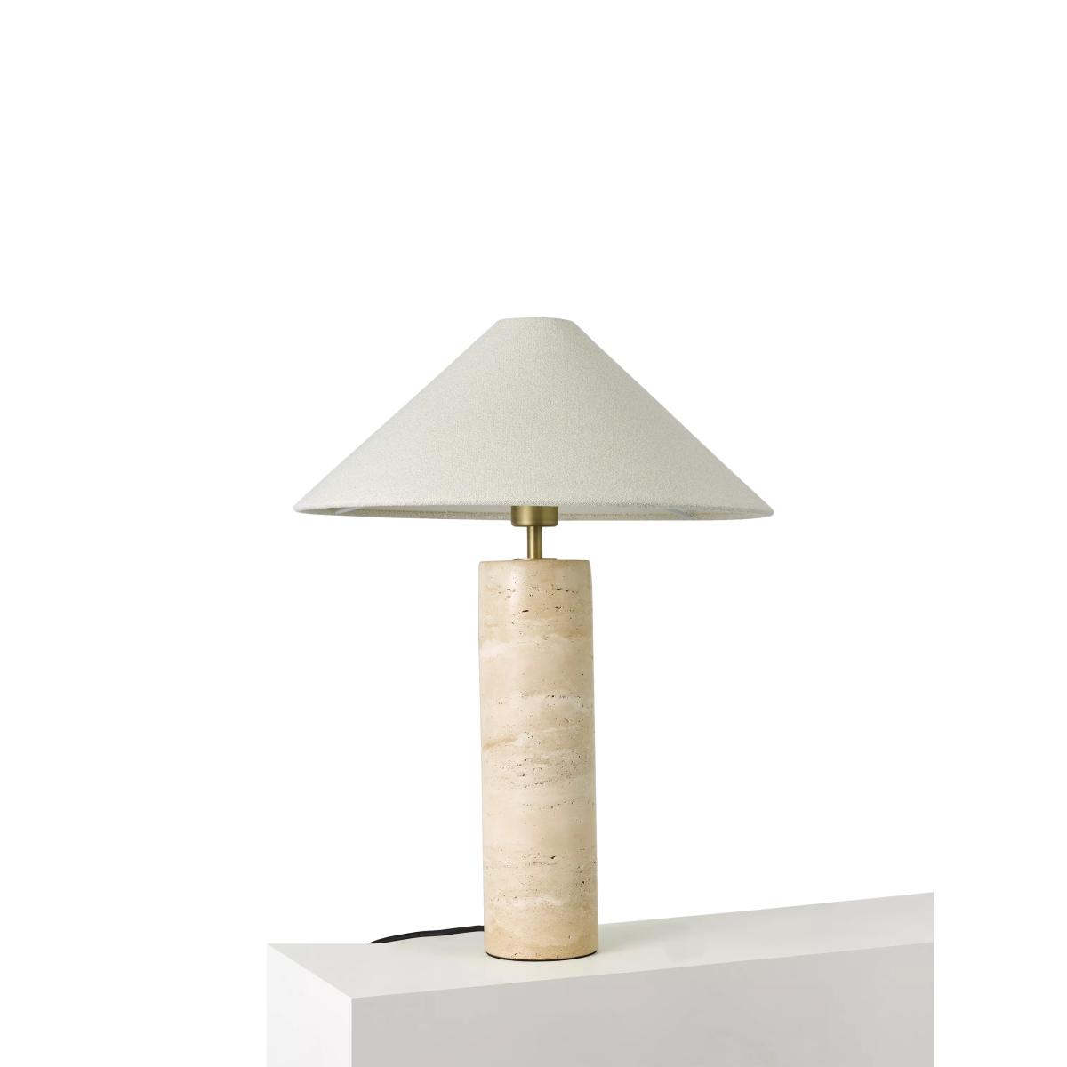 John Lewis Travertine Column Table Lamp, Brass – image 2
