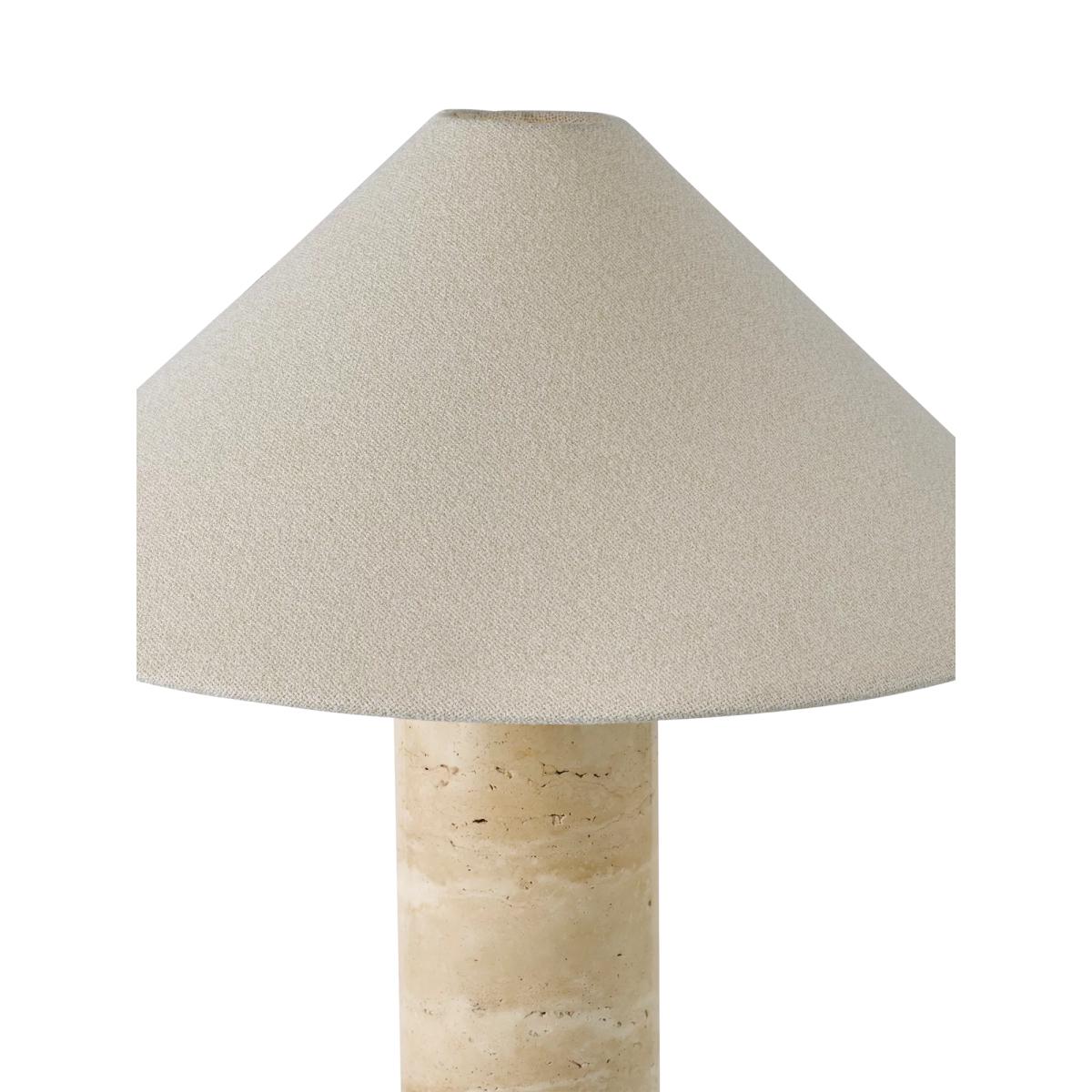 John Lewis Travertine Column Table Lamp, Brass – image 3