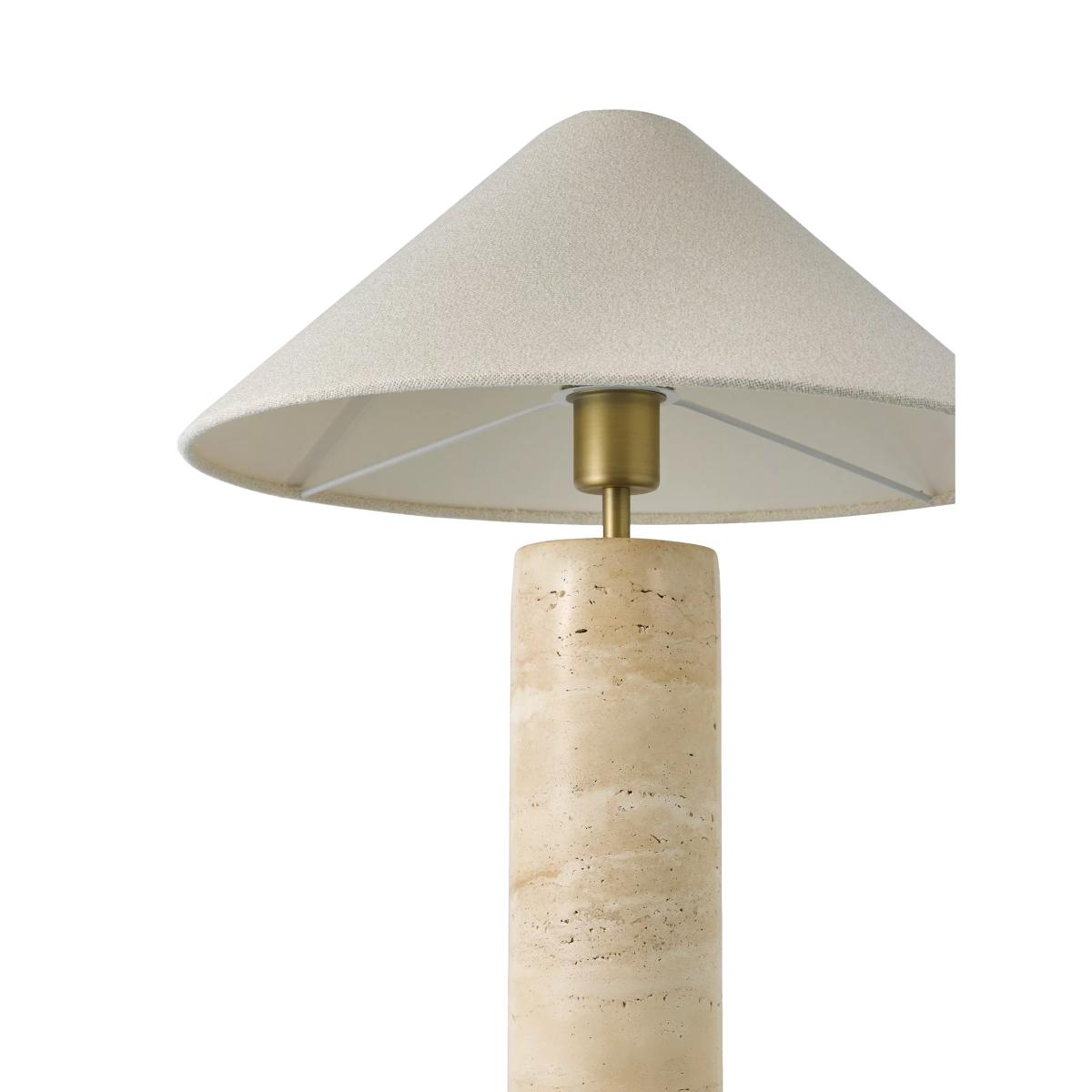 John Lewis Travertine Column Table Lamp, Brass – image 4