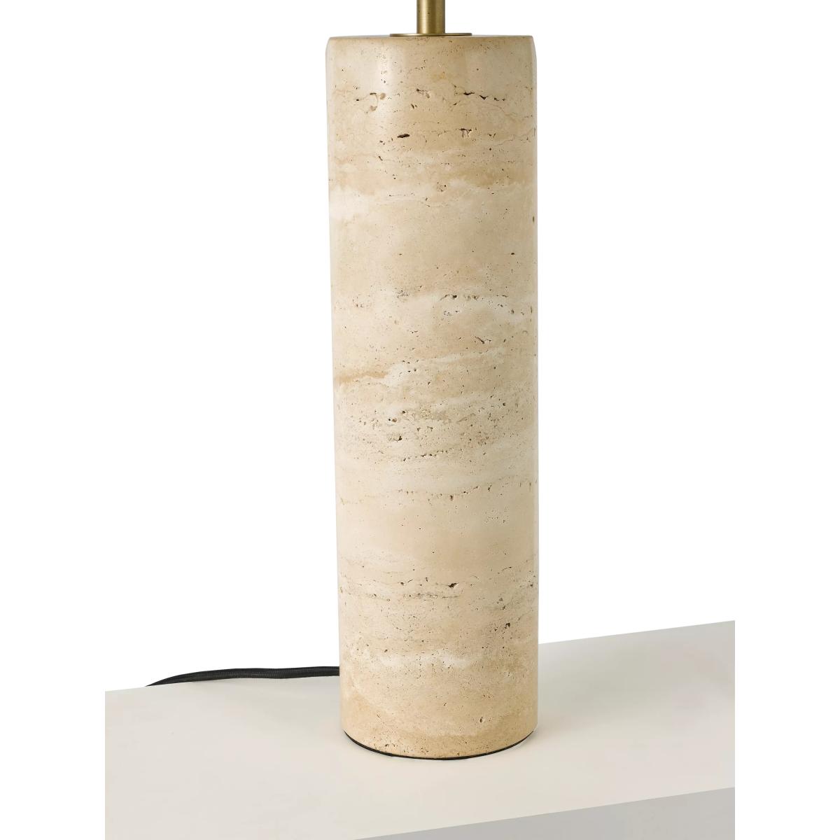 John Lewis Travertine Column Table Lamp, Brass – image 5