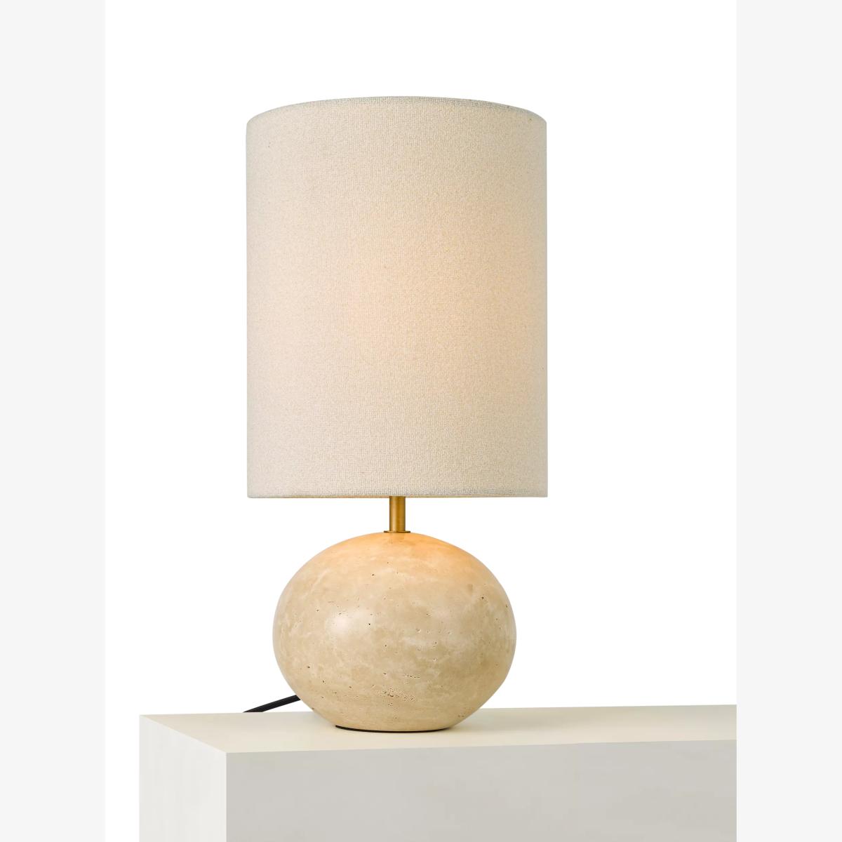 John Lewis Travertine Pebble Table Lamp, Travertine – image 1
