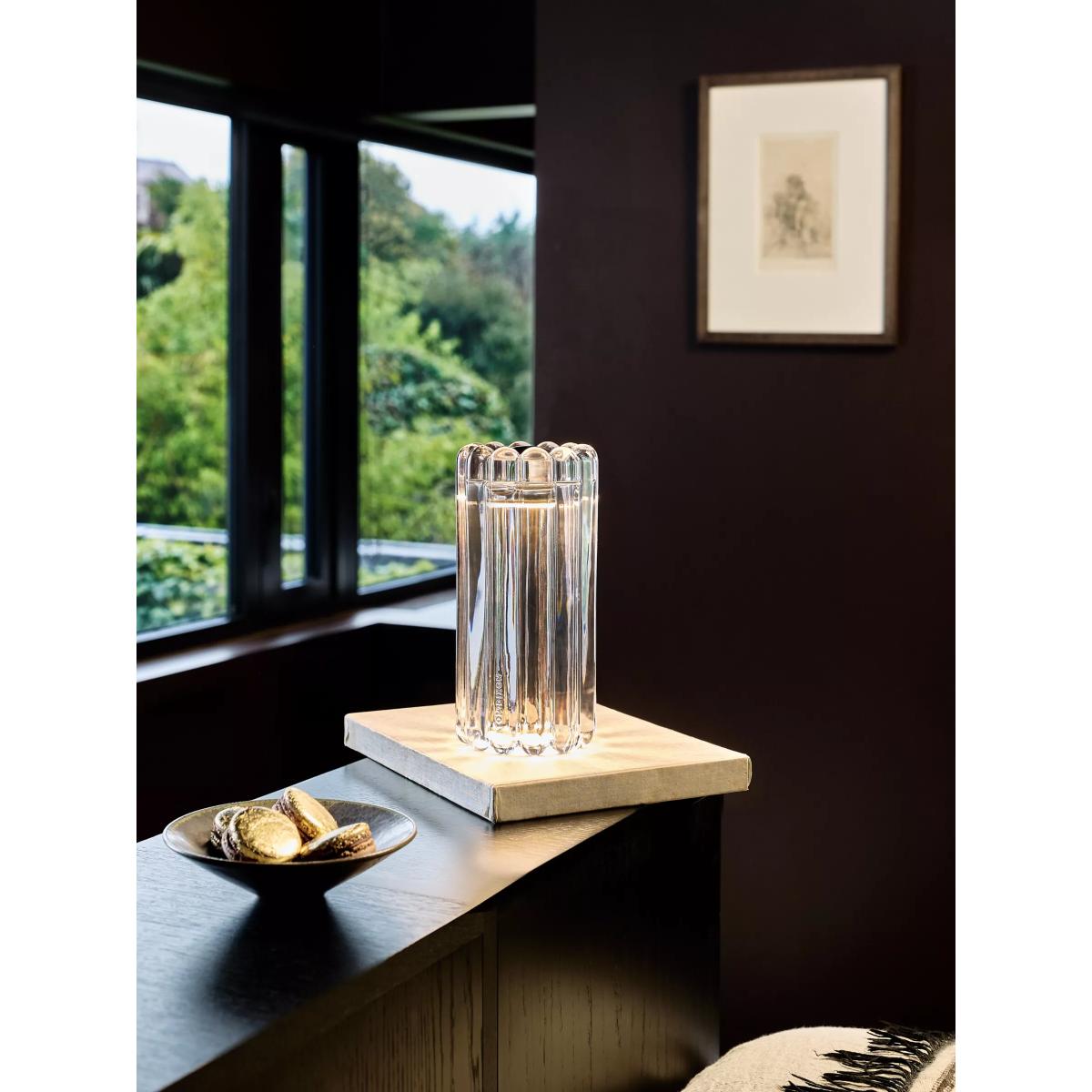 Tom Dixon Press Ribbed Glass LED Table Lamp, Clear – image 3