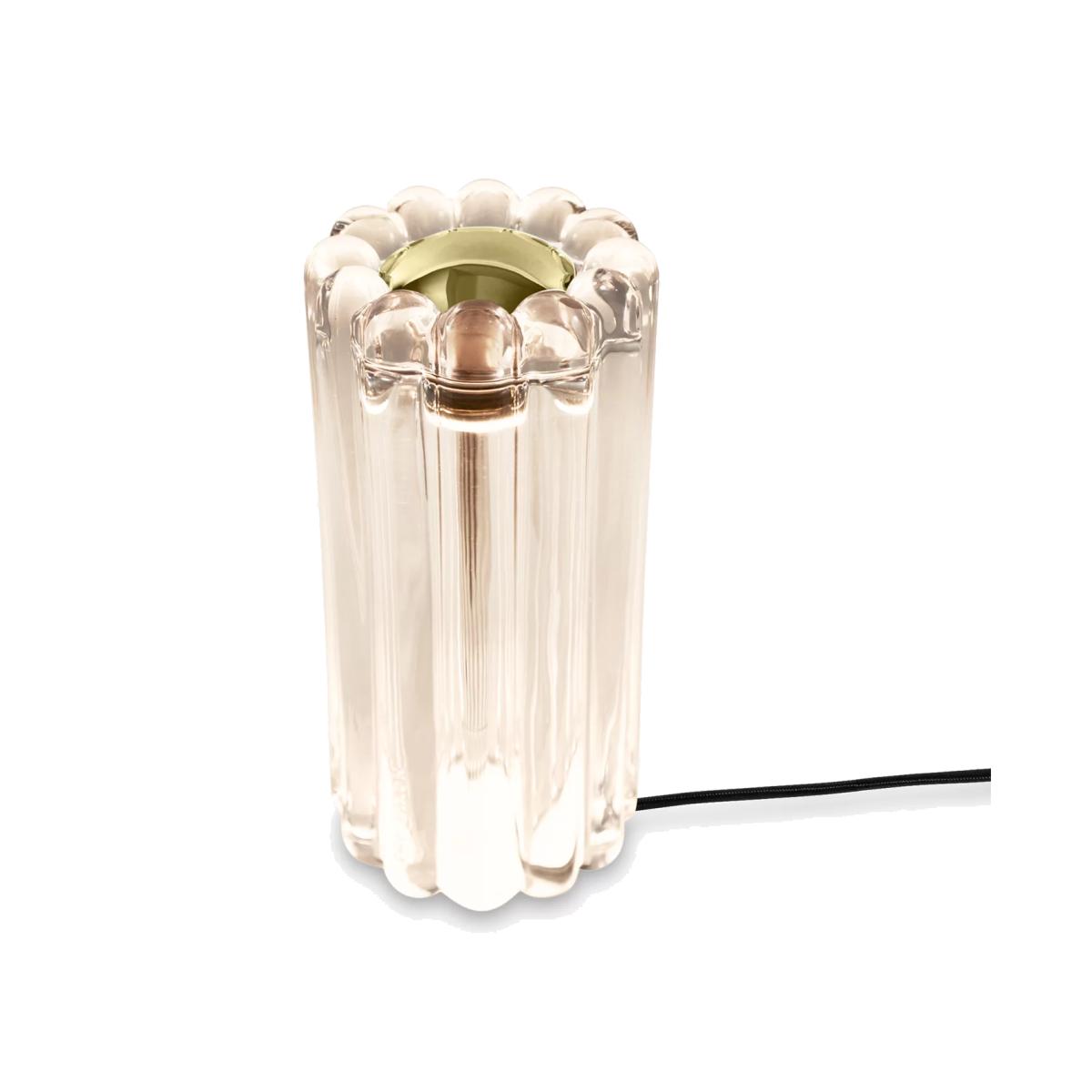 Tom Dixon Press Ribbed Glass LED Table Lamp, Clear – image 1