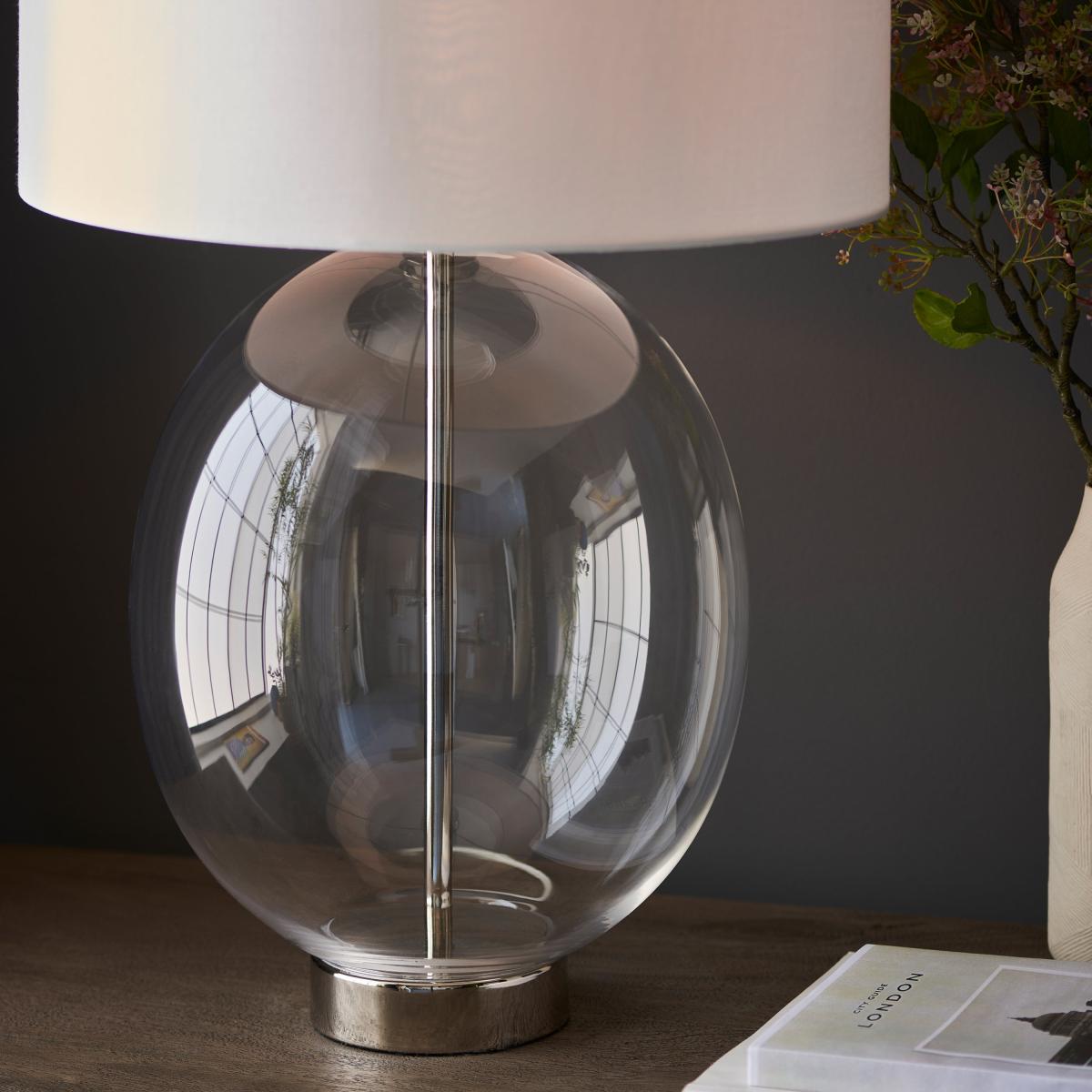 Kelda Oval Table Lamp - Bright Nickel – image 3