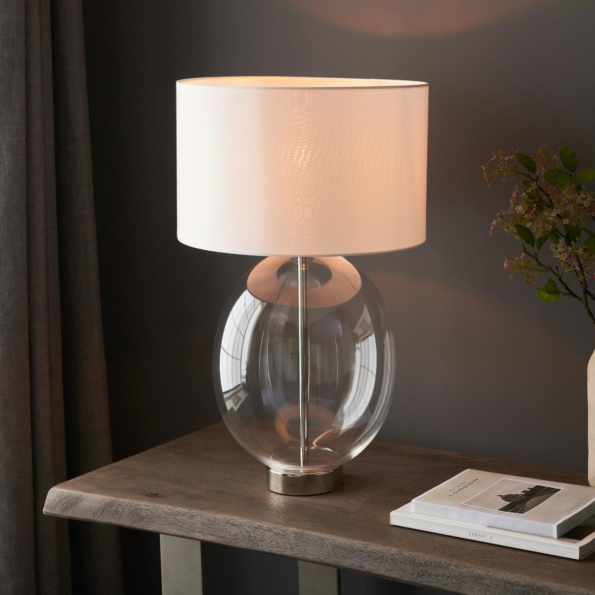 Kelda Oval Table Lamp - Bright Nickel – image 4