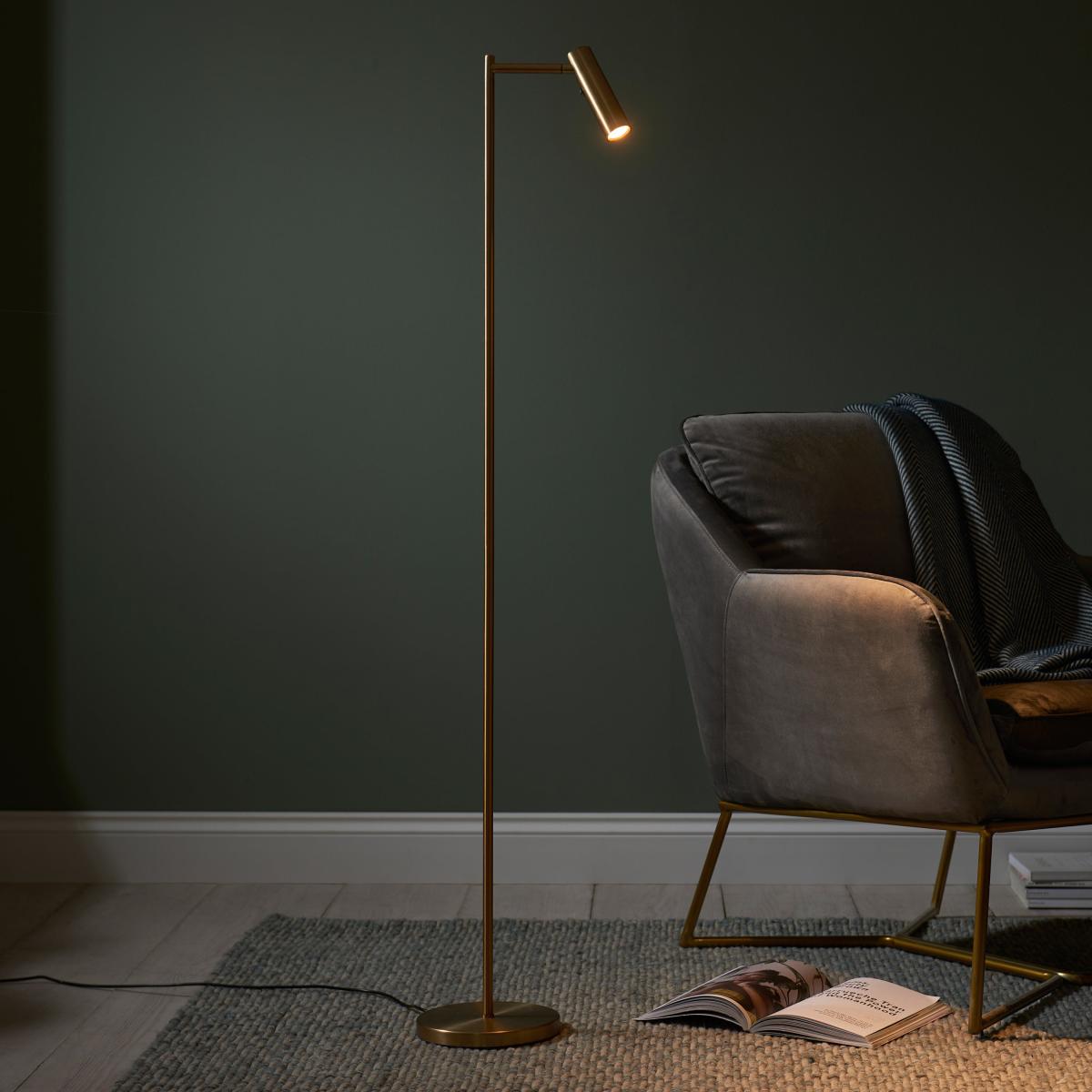 Dedicated Reader Floor Lamp - Satin Brass – image 1