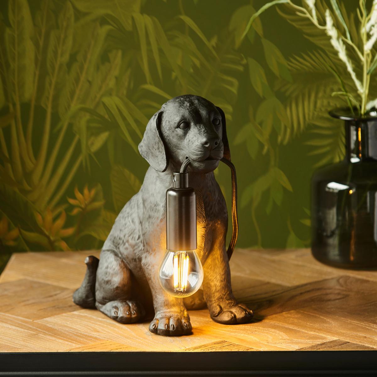 Labrador Puppy Table Lamp - Black – image 3