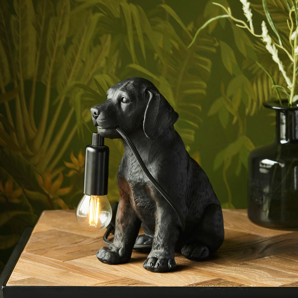 Labrador Puppy Table Lamp - Black – image 4