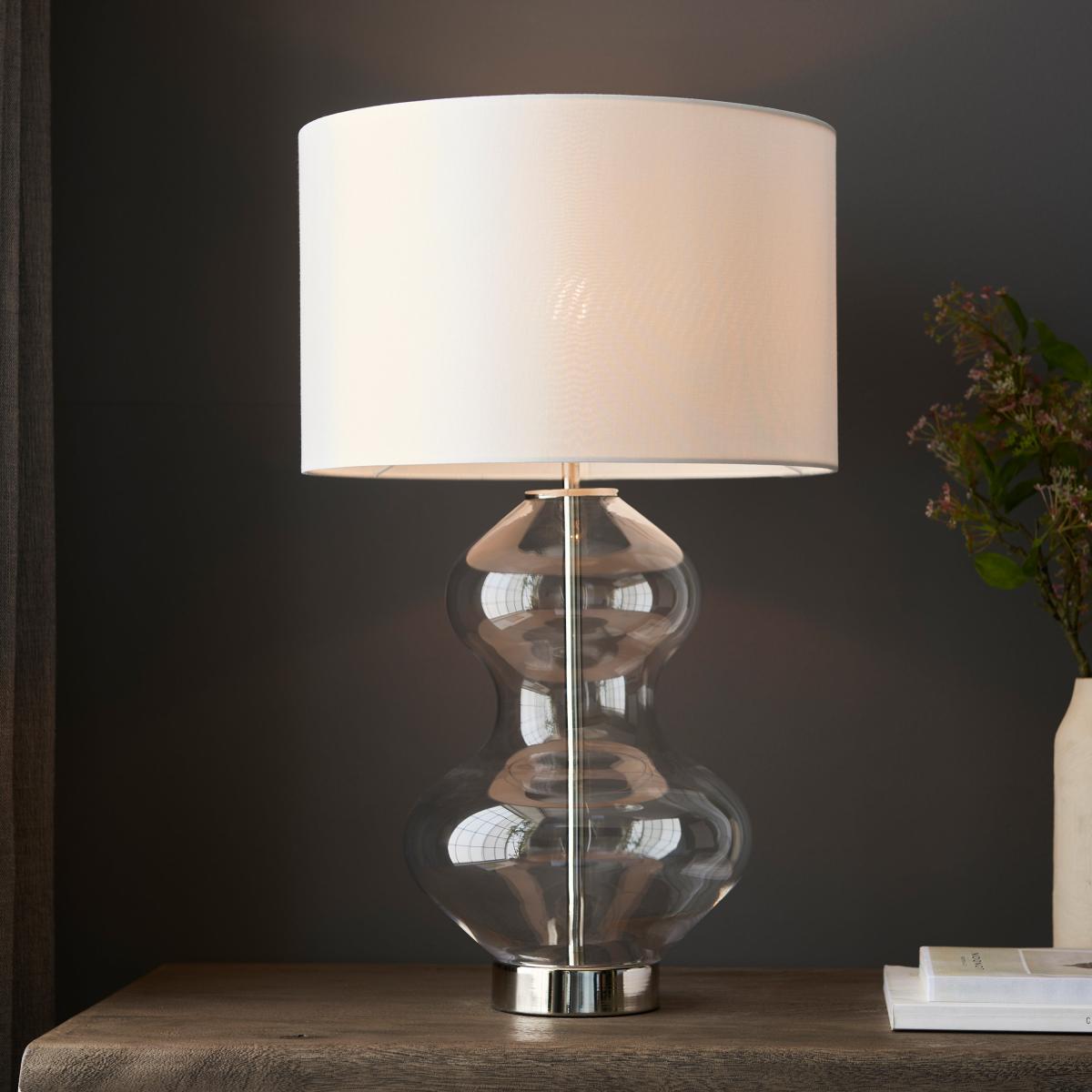 Kelda Shaped Table Lamp - Vintage White – image 1