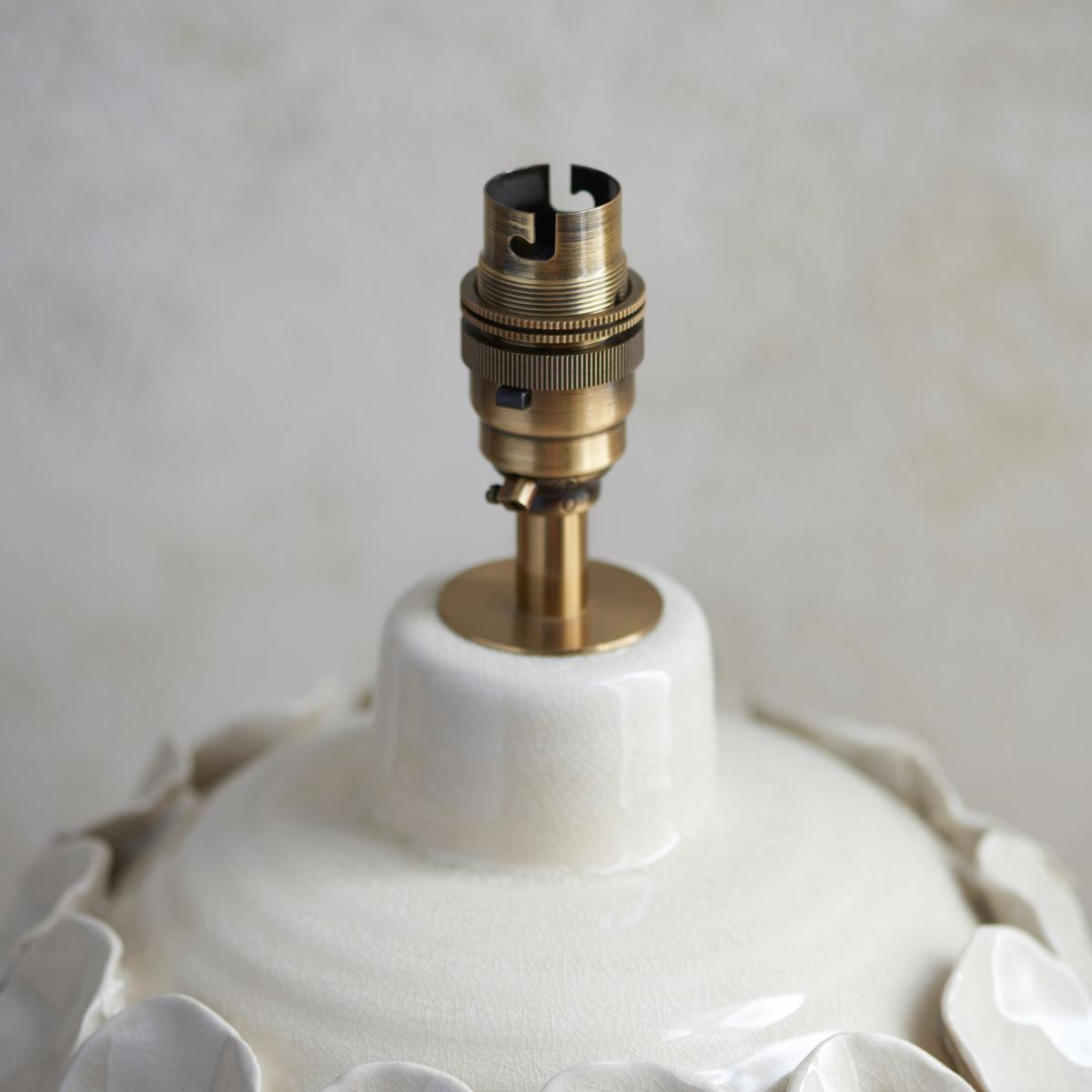 Borello Table Lamp Base - Ivory Crackle – image 2
