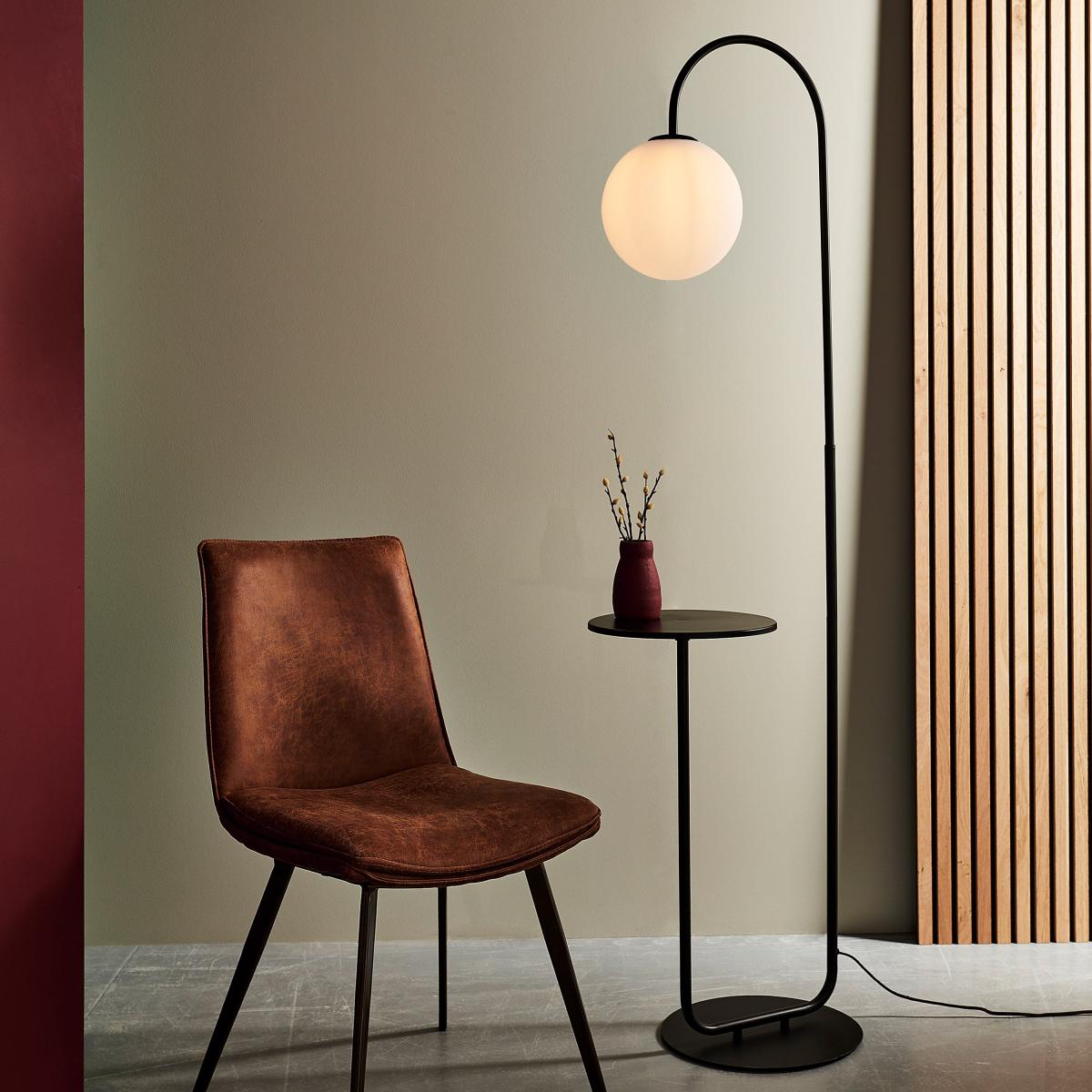 Halo Floor Lamp - Satin Black – image 1
