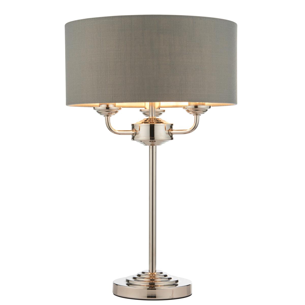 Highclere 3 Table Lamp - Bright Nickel – image 2