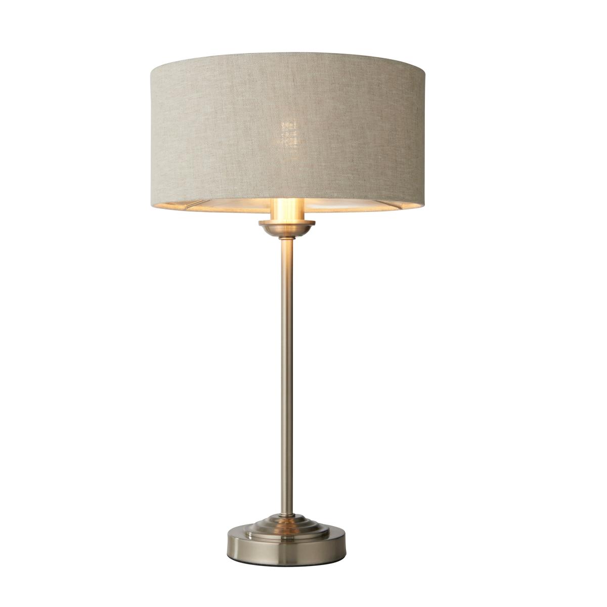Highclere Linen Table Light - Chrome – image 2
