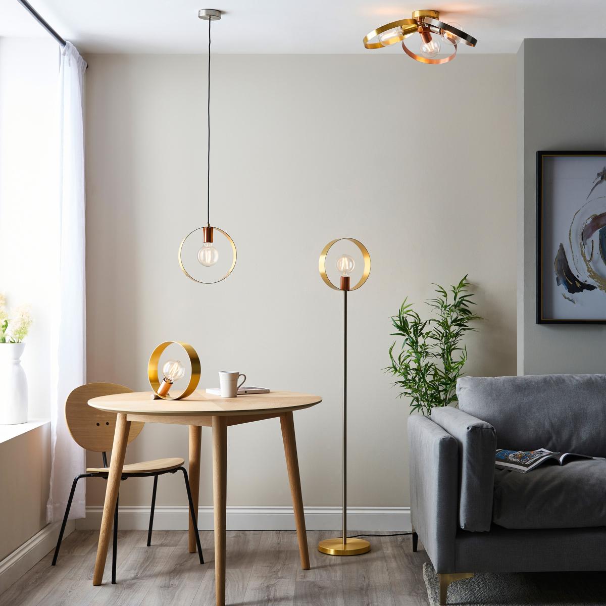 Hoop Floor Light - Brushed Gold – image 3