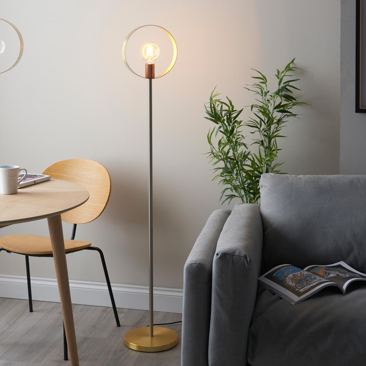 Hoop Floor Light - Brushed Gold – image 1