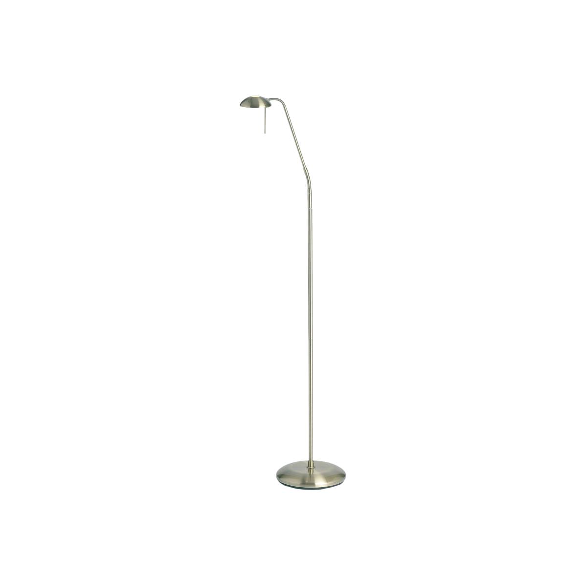 Hackney 1 Light Floor Lamp - Antique Brass