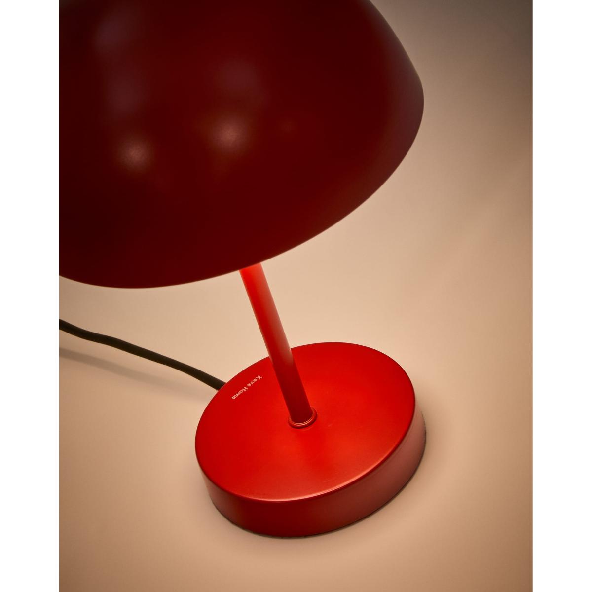 Oronja metal table lamp in a red painted finish. – image 2