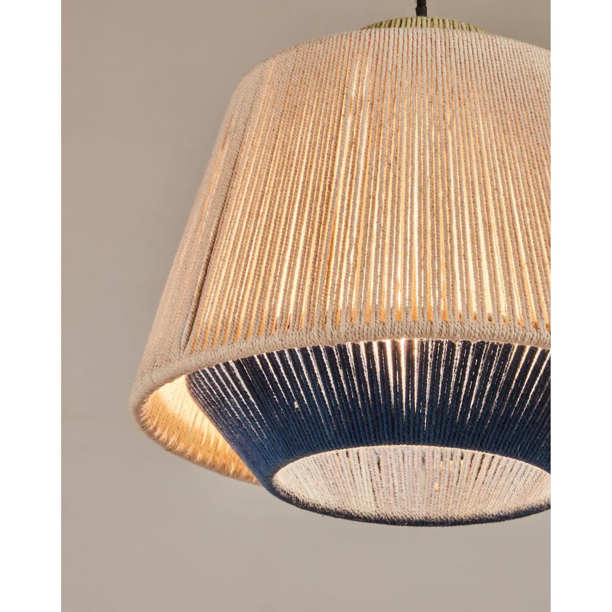 Yuvia cotton ceiling lamp with a beige and blue finish – image 3